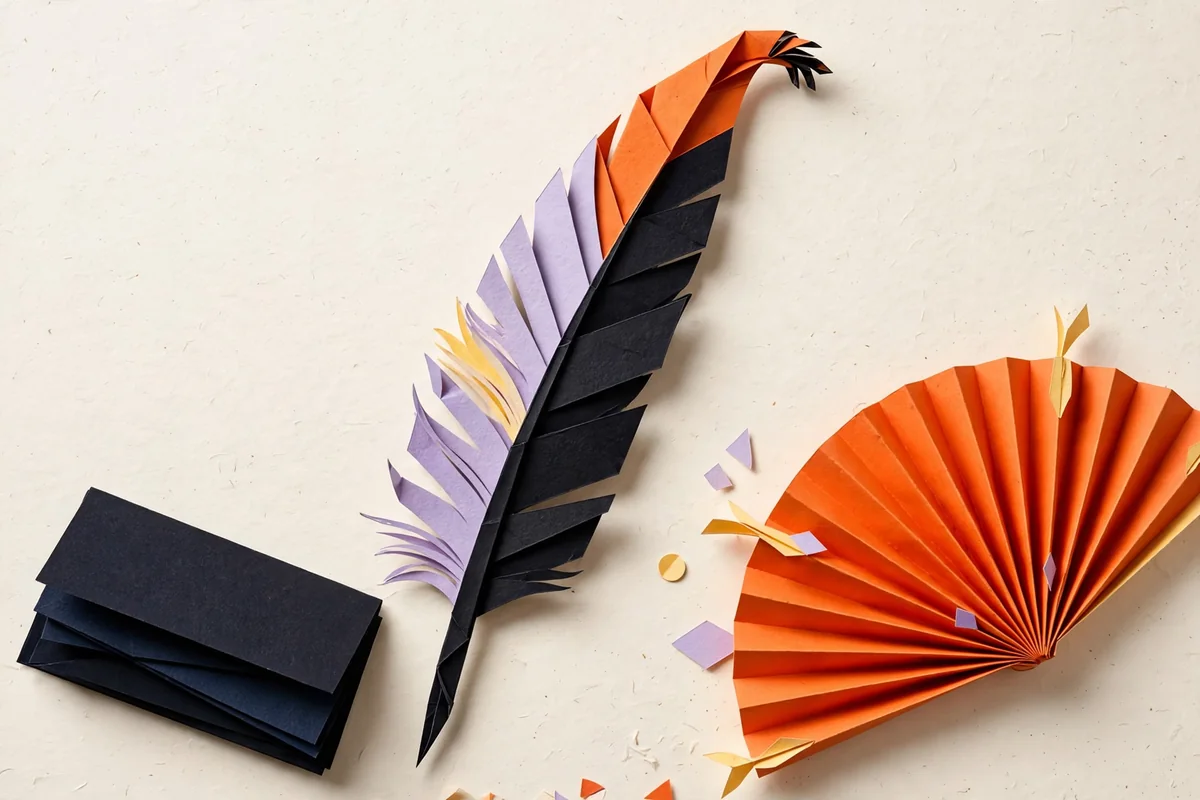 Folded cheer-board materials in an original studio scene
